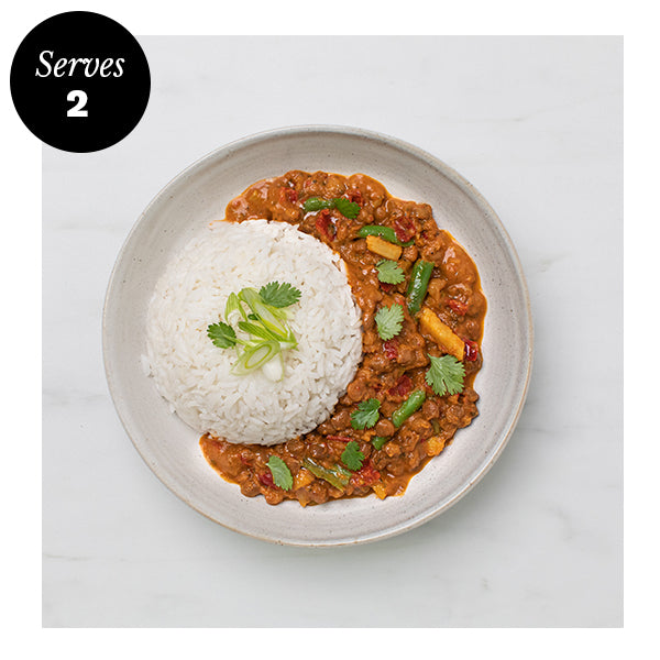 Sweet Potato & Lentil Curry with Coconut Sticky Rice